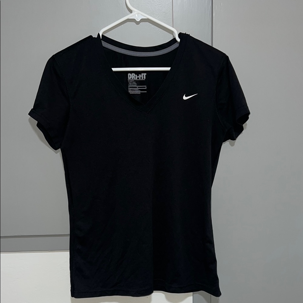 Nike Women's Black V-Neck Dri-FIT Tee